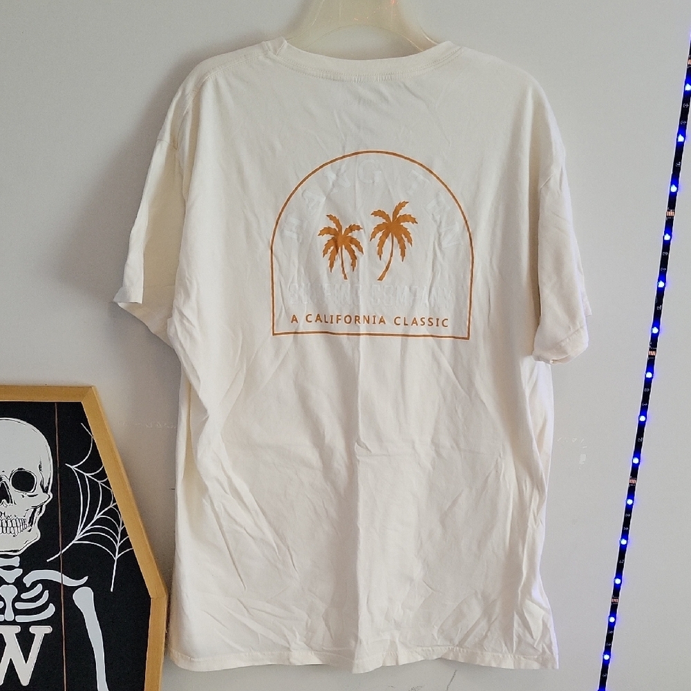 Cream T-Shirt with Palm Tree Design